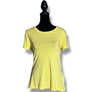 Banana Republic Yellow Short Sleeve Crewneck Simple Basic Soft Tee